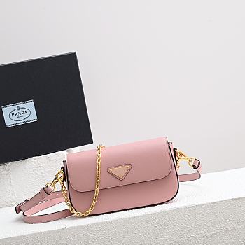 Prada Saffiano Pink Shoulder Bag 20.5x10.5x4cm