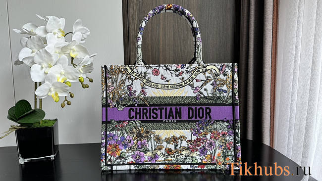 Dior Medium Book Tote Ecru Multicolor Dior 4 Saisons 36 x 27.5 x 16.5 cm - 1