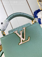 Louis Vuitton LV Mini Capucines Sky Blue Leather Ostrich 22cm - 2