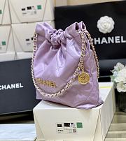 Chanel 22 Handbag Purple Bag 38x42x8cm - 3