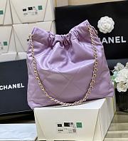 Chanel 22 Handbag Purple Bag 38x42x8cm - 2