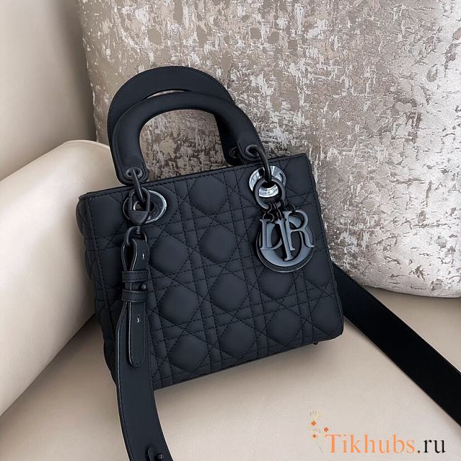 Dior Lady Black Ultra-Matte Bag So Black Size 20 x 16.5 x 8 cm - 1