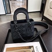 Dior Lady Black Ultra-Matte Bag So Black Size 20 x 16.5 x 8 cm - 6