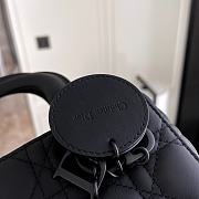 Dior Lady Black Ultra-Matte Bag So Black Size 20 x 16.5 x 8 cm - 5