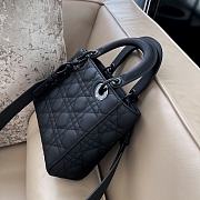 Dior Lady Black Ultra-Matte Bag So Black Size 20 x 16.5 x 8 cm - 3