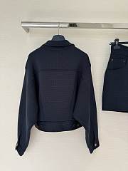 Louis Vuitton LV Cropped Compact Knit Jacket Dark Blue - 3