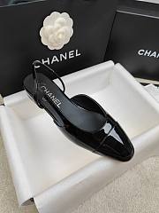 Chanel Slingback Black Patent Sandal - 4