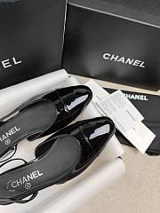 Chanel Slingback Black Patent Sandal - 2