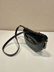 Prada Patent Shoulder Bag Black 23x12x6cm - 5