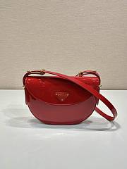 Prada Patent Shoulder Bag Red 23x12x6cm - 1