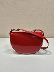 Prada Patent Shoulder Bag Red 23x12x6cm - 3