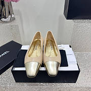 Chanel Ballerina Flat Beige Gold - 2