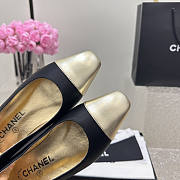 Chanel Ballerina Flat Gold Black  - 5
