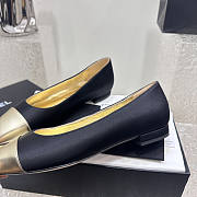 Chanel Ballerina Flat Gold Black  - 4