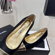 Chanel Ballerina Flat Gold Black  - 3