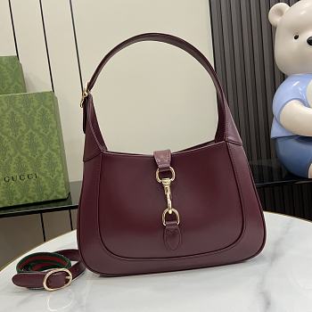 Gucci Jackie Small Shoulder Bag Wine 27.5x19x4cm