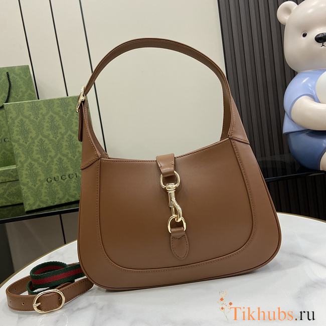 Gucci Jackie Small Shoulder Bag Brown 27.5x19x4cm - 1