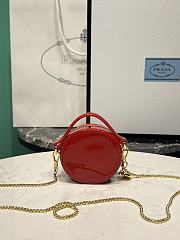 Prada Mini Pouch Red Patent 8x8x3.5cm - 4