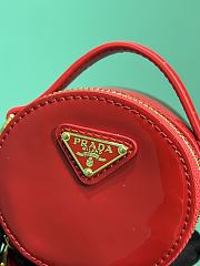 Prada Mini Pouch Red Patent 8x8x3.5cm - 2