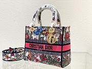 Dior Medium Lady D-Lite Bag White Multicolor Mexico Millefiori 24 x 20 x 11 cm - 4