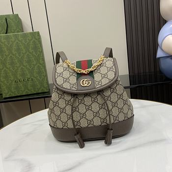 Gucci Ophidia Mini Backpack Beige Ebony 20.5x20x12cm
