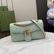 Gucci GG Marmont Small Shoulder Bag Pale Green 26x13x6cm - 1