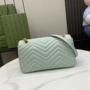 Gucci GG Marmont Small Shoulder Bag Pale Green 26x13x6cm - 6