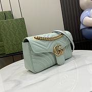 Gucci GG Marmont Small Shoulder Bag Pale Green 26x13x6cm - 5