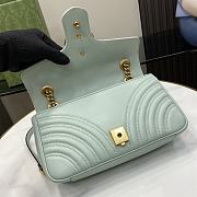 Gucci GG Marmont Small Shoulder Bag Pale Green 26x13x6cm - 4