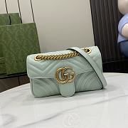 Gucci GG Marmont Mini Shoulder Bag Pale Green 22x13x6cm - 1