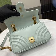 Gucci GG Marmont Mini Shoulder Bag Pale Green 22x13x6cm - 3