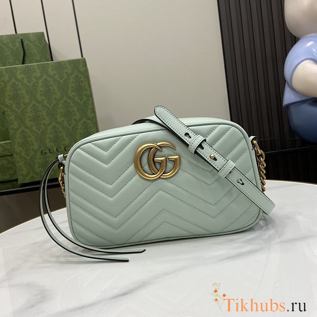 Gucci GG Marmont Small Shoulder Bag Pale Green 24x13x7cm - 1