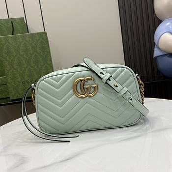 Gucci GG Marmont Small Shoulder Bag Pale Green 24x13x7cm
