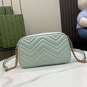 Gucci GG Marmont Small Shoulder Bag Pale Green 24x13x7cm - 5