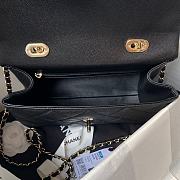 Chanel Box Bag Calfskin Gold Black 25x18x11.5cm - 3