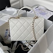 Chanel Box Bag Calfskin Gold White 25x18x11.5cm - 6