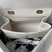 Chanel Box Bag Calfskin Gold White 25x18x11.5cm - 4