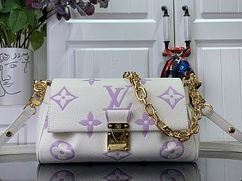 Louis Vuitton LV Favorite White Purple Bag 24 x 14 x 9 cm