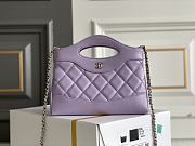 Chanel Nano 31 Purple Bag 20.5x17.5cm - 1