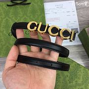 Gucci Gold Black Belt 1.5cm - 4