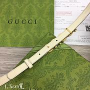 Gucci Gold White Belt 1.5cm - 4