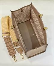 Fendi Brown Flannel Shopper Bag 35x15x31cm - 6