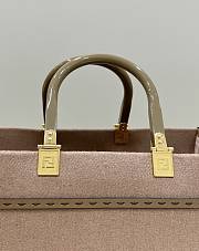 Fendi Brown Flannel Shopper Bag 35x15x31cm - 2