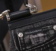 Dolce & Gabbana Medium Sicily Handbag Denim 20x18.5x10cm - 3