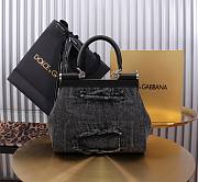 Dolce & Gabbana Medium Sicily Handbag Denim 20x18.5x10cm - 2