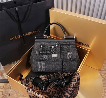 Dolce & Gabbana Sicily Handbag Denim 25x20x12cm