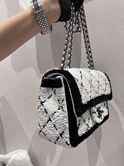 Chanel 24P Flap Bag Sequin White Bag 20cm - 6