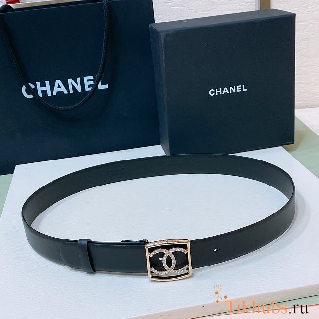 Chanel 24s Black Belt 3cm - 1