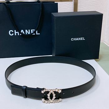 Chanel Black Belt 3cm