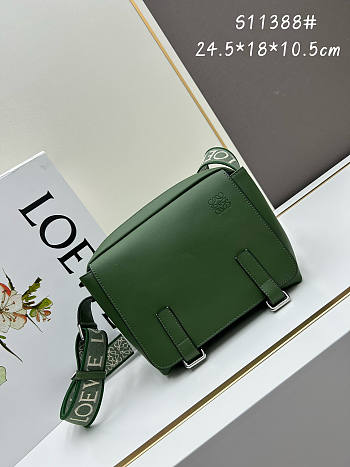 Loewe Messenger Bag Green 24.5x18x10.5cm